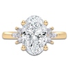 Thumbnail Image 3 of Oval-Cut Created By Jared Studio Lab-Grown Diamond Engagement Ring 3-1/6 ct tw 14K Yellow Gold