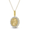Thumbnail Image 2 of Diamond Zodiac Virgo Medallion Necklace 1/3 ct tw 10K Yellow Gold 18"