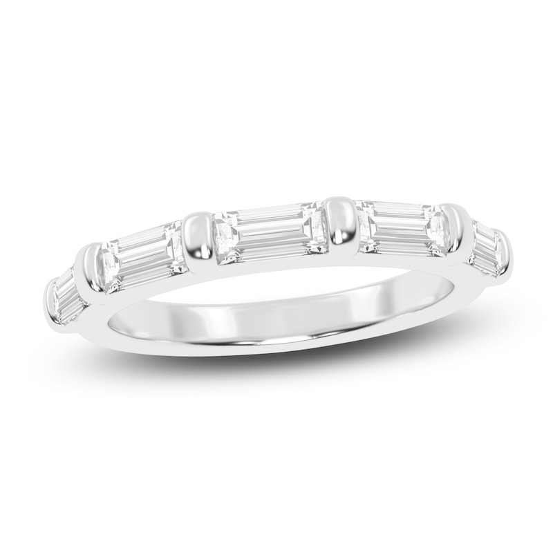 Main Image 1 of Certified Baguette-Cut Created By Jared Studio Lab-Grown Diamond Five-Stone Anniversary Ring 1 ct tw 14K White Gold