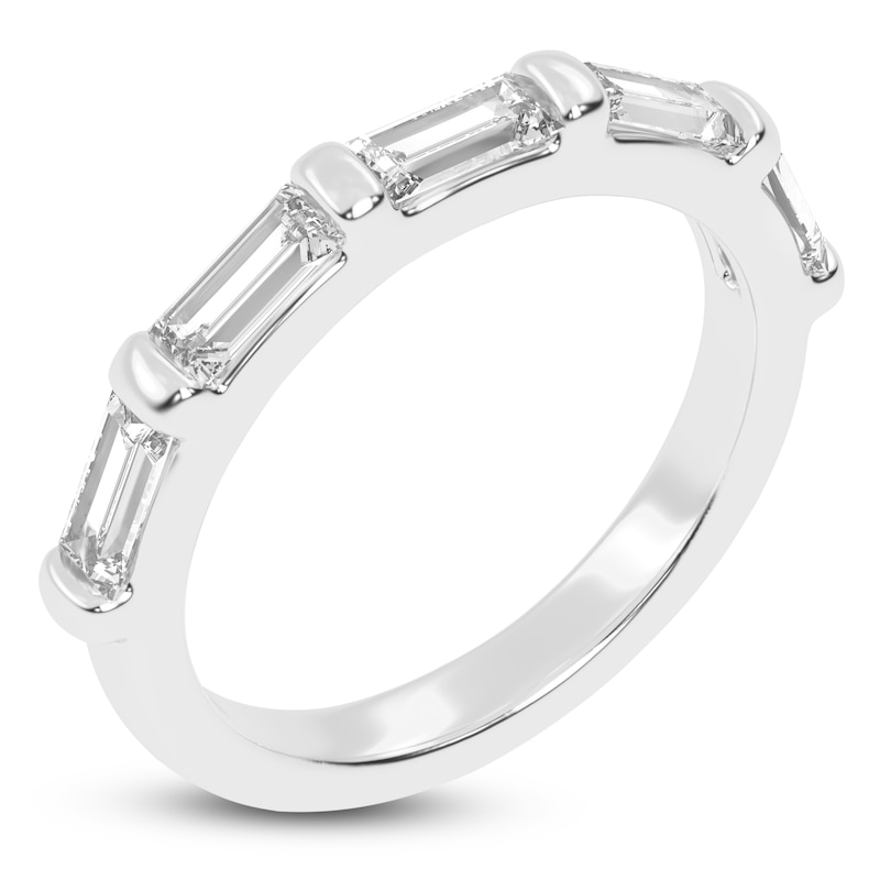 Main Image 2 of Certified Baguette-Cut Created By Jared Studio Lab-Grown Diamond Five-Stone Anniversary Ring 1 ct tw 14K White Gold