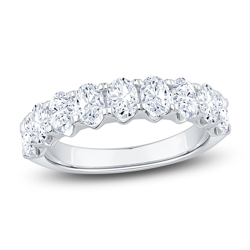 Main Image 1 of Certified Oval-Cut Diamond Anniversary Ring 1-3/4 ct tw 18K White Gold
