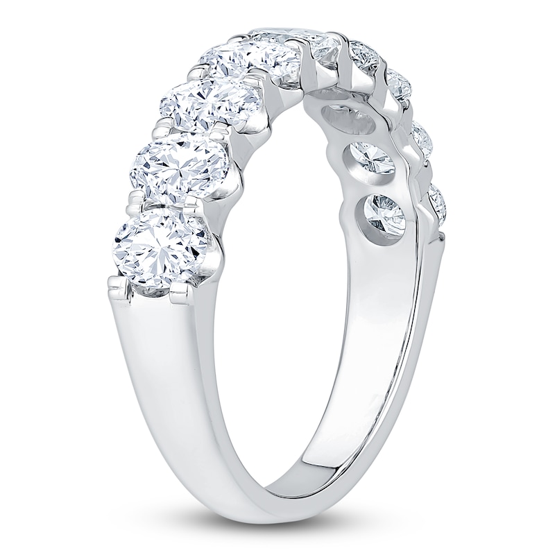 Main Image 2 of Certified Oval-Cut Diamond Anniversary Ring 1-3/4 ct tw 18K White Gold