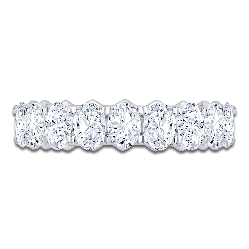 Main Image 3 of Certified Oval-Cut Diamond Anniversary Ring 1-3/4 ct tw 18K White Gold