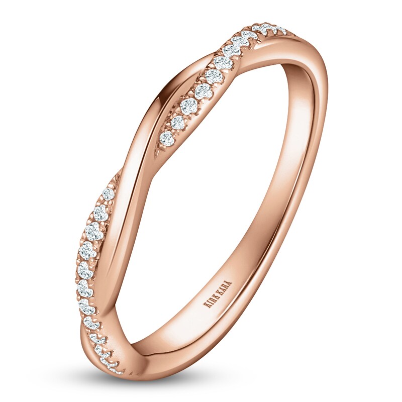 Main Image 2 of Kirk Kara Diamond Twist Wedding Band 1/6 ct tw 18K Rose Gold