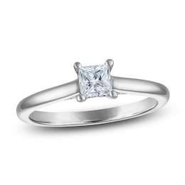 Princess-Cut Lab-Grown Diamond Solitaire Plus Engagement Ring 1/2 ct tw Platinum (VS2/F)
