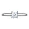 Thumbnail Image 3 of Princess-Cut Lab-Grown Diamond Solitaire Plus Engagement Ring 1/2 ct tw Platinum (VS2/F)