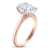 Thumbnail Image 2 of Oval-Cut Lab-Grown Diamond Solitaire Plus Engagement Ring 2-5/8 ct tw 18K Rose Gold (VS2/F)