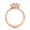 Thumbnail Image 2 of J'Lure Octagon Step-Cut Lab-Grown Diamond Halo Bypass Engagement Ring 1-5/8 ct tw 18K Rose Gold