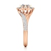 Thumbnail Image 3 of J'Lure Octagon Step-Cut Lab-Grown Diamond Halo Bypass Engagement Ring 1-5/8 ct tw 18K Rose Gold