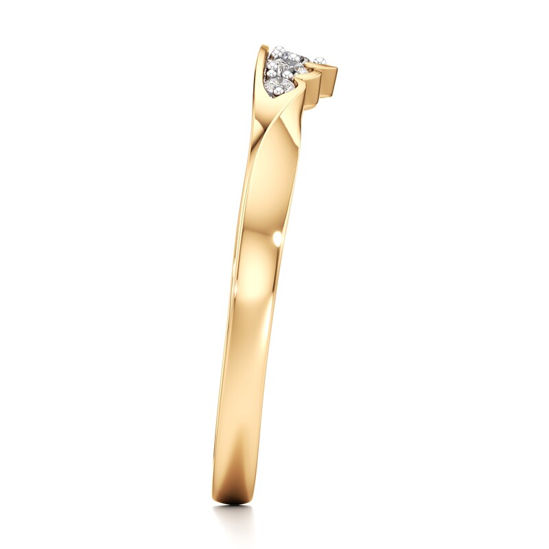 Main Image 3 of J'Lure Lab-Grown Diamond Scalloped Wedding Band 1/8 ct tw 18K Yellow Gold