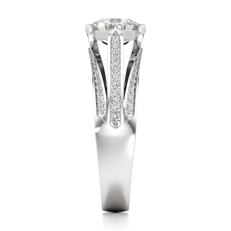 Main Image 3 of J'Lure Lab-Grown Diamond Octagon Step-Cut Engagement Ring 1-3/8 ct tw 18K White Gold