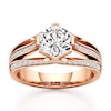 Thumbnail Image 1 of J'Lure Lab-Grown Diamond Hexagon Brilliant-Cut Engagement Ring 2-3/8 ct tw 18K Rose Gold