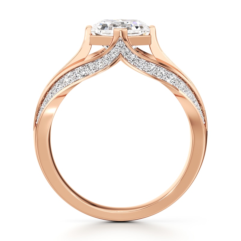 Main Image 2 of J'Lure Lab-Grown Diamond Hexagon Brilliant-Cut Engagement Ring 2-3/8 ct tw 18K Rose Gold