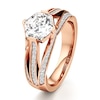 Thumbnail Image 4 of J'Lure Lab-Grown Diamond Hexagon Brilliant-Cut Engagement Ring 2-3/8 ct tw 18K Rose Gold