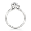 Thumbnail Image 2 of J'Lure Oval Step-Cut Lab-Grown Diamond Half-Halo Engagement Ring 2 ct tw 18K White Gold