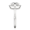 Thumbnail Image 3 of J'Lure Oval Step-Cut Lab-Grown Diamond Half-Halo Engagement Ring 2 ct tw 18K White Gold