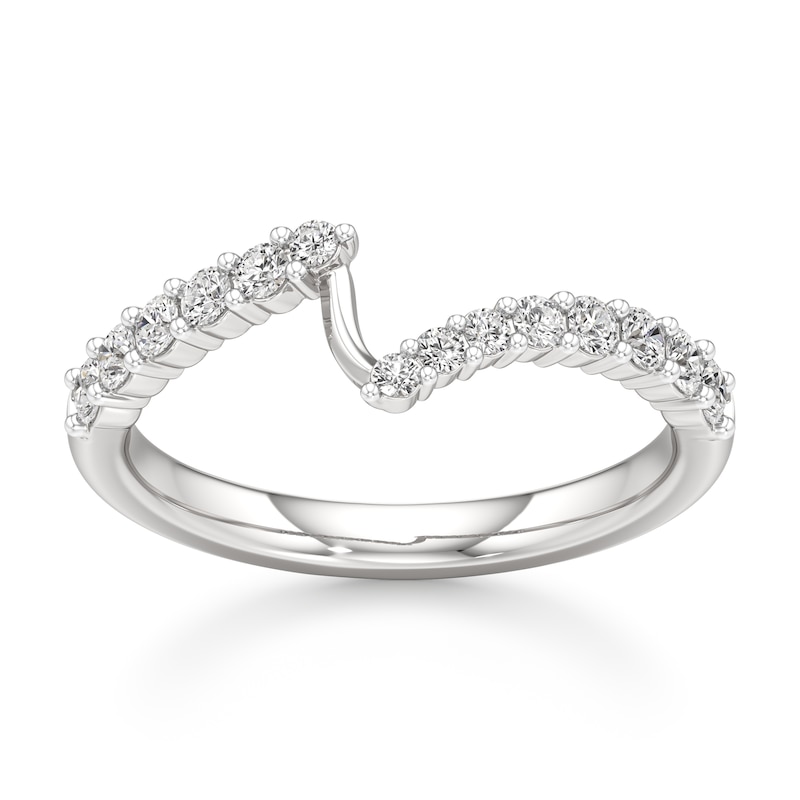 Main Image 1 of J'Lure Lab-Grown Diamond Contour Wedding Band 3/8 ct tw 18K White Gold
