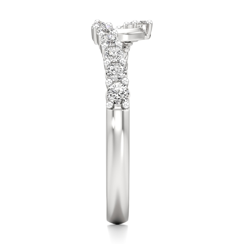 Main Image 3 of J'Lure Lab-Grown Diamond Contour Wedding Band 3/8 ct tw 18K White Gold
