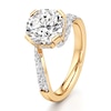 Thumbnail Image 4 of J'Lure Octagon Brilliant-Cut Lab-Grown Diamond Bypass Engagement Ring 3-1/2 ct tw 18K Yellow Gold