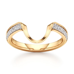 J'Lure Lab-Grown Diamond Contour Wedding Band 1/5 ct tw 18K Yellow Gold