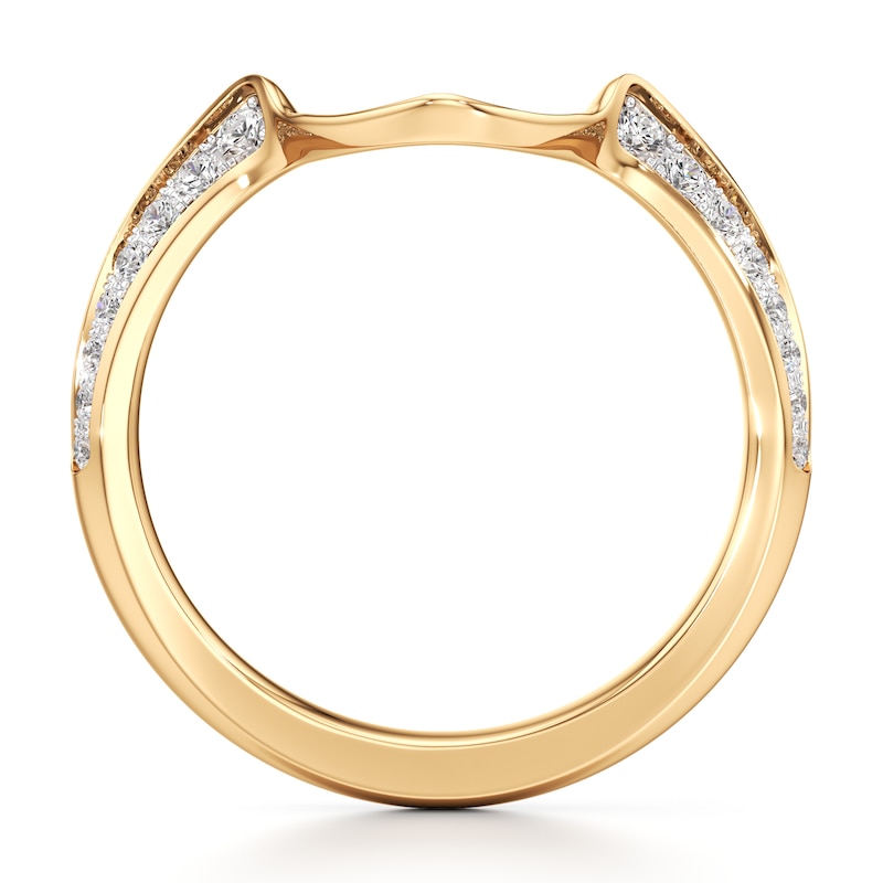 Main Image 2 of J'Lure Lab-Grown Diamond Contour Wedding Band 1/5 ct tw 18K Yellow Gold