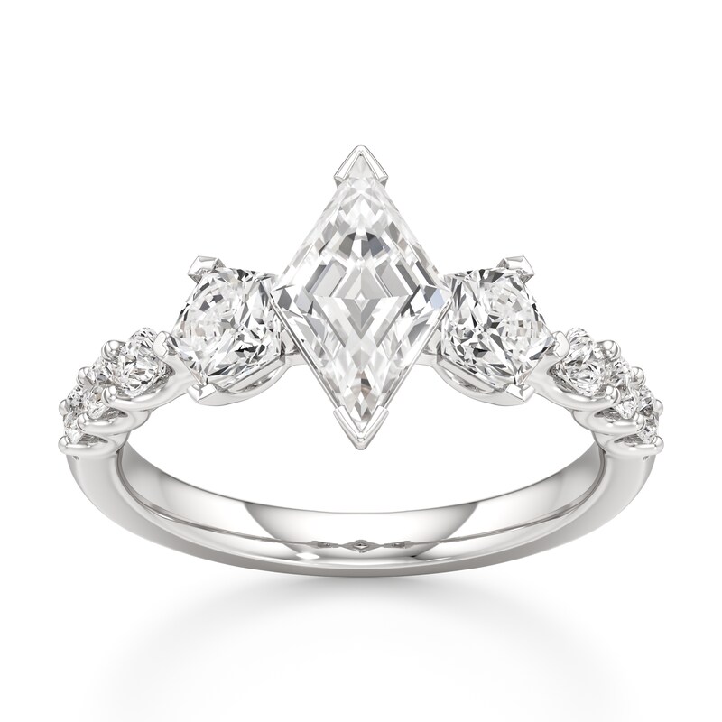 Main Image 1 of J'Lure Lozenge Step-Cut Lab-Created Diamond Engagement Ring 2 ct tw 18K White Gold