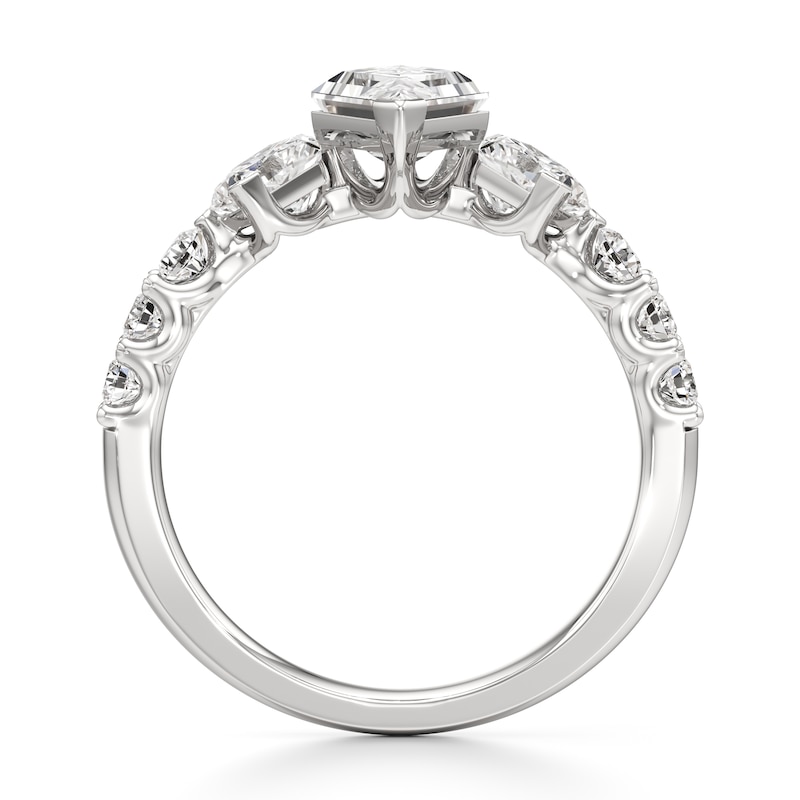 Main Image 2 of J'Lure Lozenge Step-Cut Lab-Created Diamond Engagement Ring 2 ct tw 18K White Gold