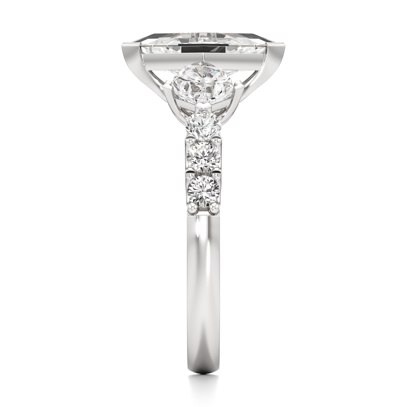 Main Image 3 of J'Lure Lozenge Step-Cut Lab-Created Diamond Engagement Ring 2 ct tw 18K White Gold