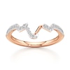 Thumbnail Image 1 of J'Lure Lab-Created Diamond Angled Contour Wedding Band 1/4 ct tw 18K Rose Gold
