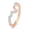 Thumbnail Image 4 of J'Lure Lab-Created Diamond Angled Contour Wedding Band 1/4 ct tw 18K Rose Gold