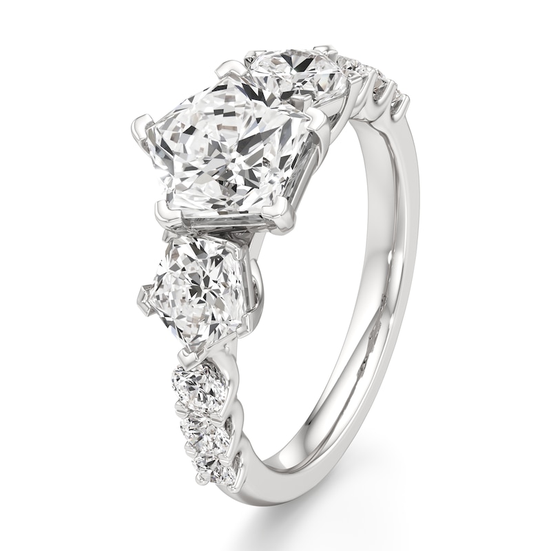 Main Image 4 of J'Lure Pentagon Brilliant-Cut Lab-Grown Diamond Engagement Ring 3-1/2 ct tw 18K White Gold