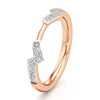 Thumbnail Image 4 of J'Lure Lab-Grown Diamond Angled Contour Wedding Band 1/4 ct tw 18K Rose Gold