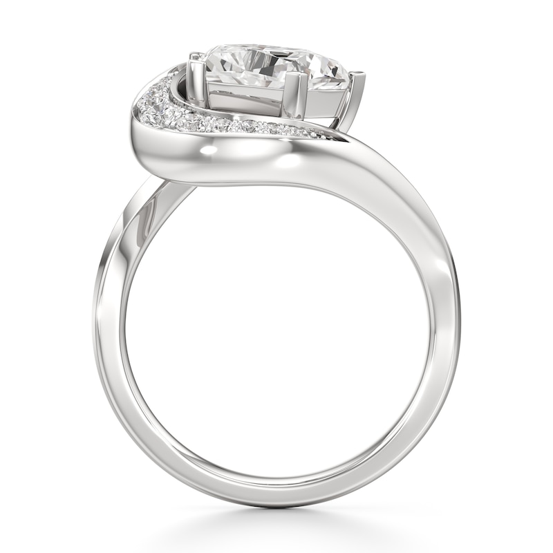 Main Image 2 of J'Lure Pentagon Brilliant-Cut Lab-Grown Diamond Engagement Ring 3 ct tw 18K White Gold