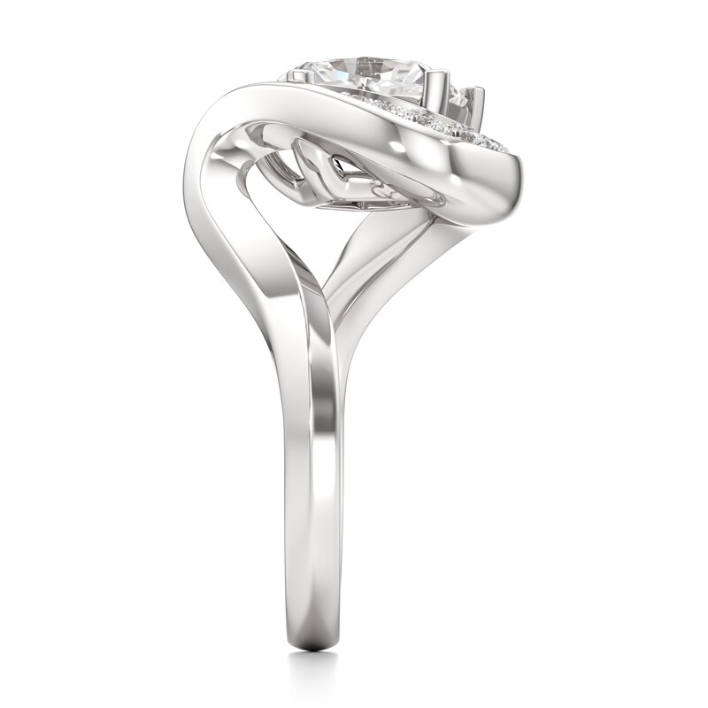 Main Image 3 of J'Lure Pentagon Brilliant-Cut Lab-Grown Diamond Engagement Ring 3 ct tw 18K White Gold