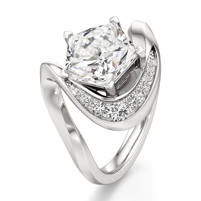 Main Image 4 of J'Lure Pentagon Brilliant-Cut Lab-Grown Diamond Engagement Ring 3 ct tw 18K White Gold
