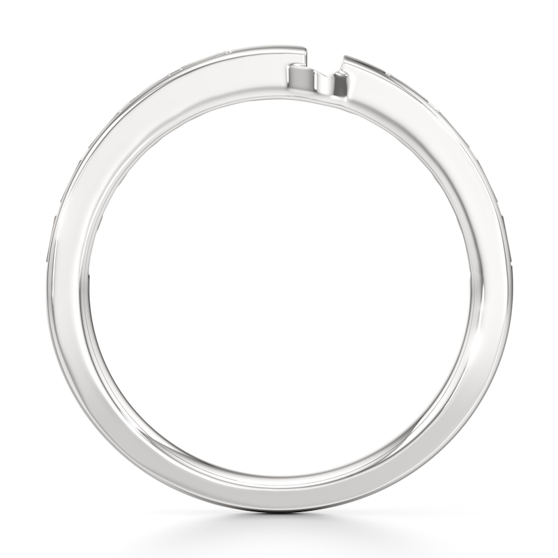 Main Image 2 of J'Lure Baguette-Cut Lab-Grown Diamond Contour Wedding Band 3/8 ct tw 18K White Gold
