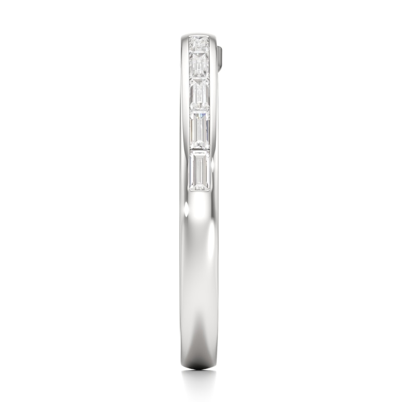 Main Image 3 of J'Lure Baguette-Cut Lab-Grown Diamond Contour Wedding Band 3/8 ct tw 18K White Gold