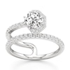 Thumbnail Image 1 of J'Lure Octagon Brilliant-Cut Lab-Created Diamond Spiral Engagement Ring 1-3/8 ct tw 18K White Gold