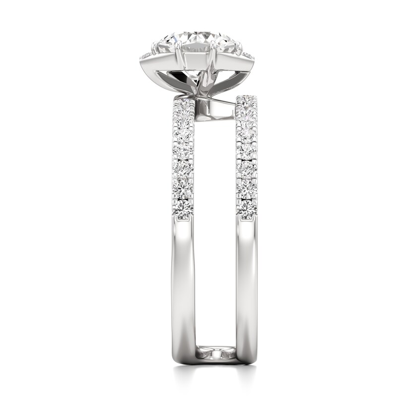 Main Image 3 of J'Lure Octagon Brilliant-Cut Lab-Created Diamond Spiral Engagement Ring 1-3/8 ct tw 18K White Gold