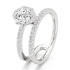 Thumbnail Image 4 of J'Lure Octagon Brilliant-Cut Lab-Created Diamond Spiral Engagement Ring 1-3/8 ct tw 18K White Gold