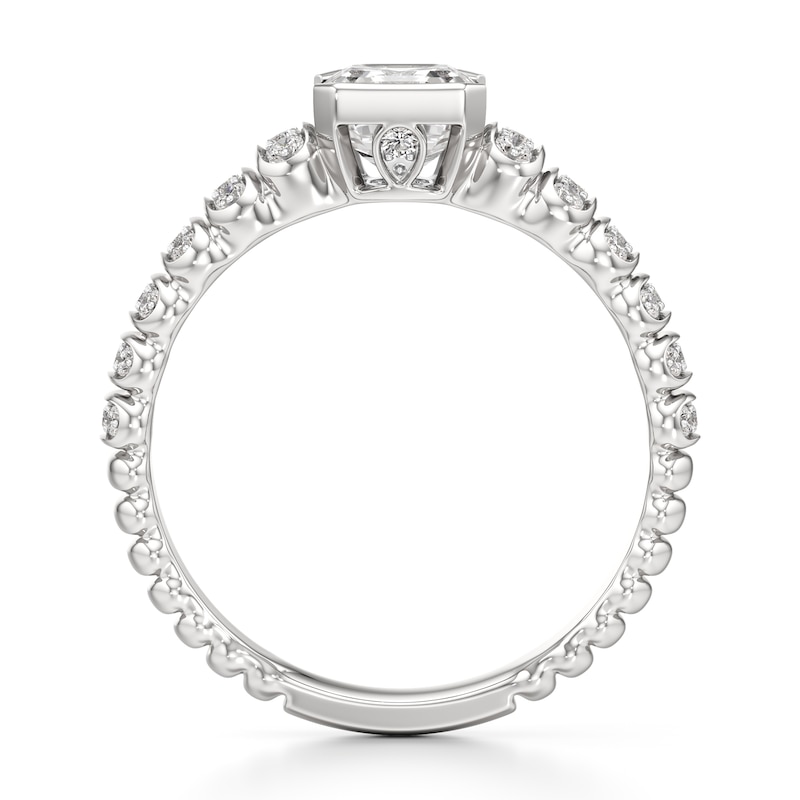 Main Image 2 of J'Lure Square-Emerald Step-Cut Lab-Grown Diamond Engagement Ring 1-1/5 ct tw 18K White Gold