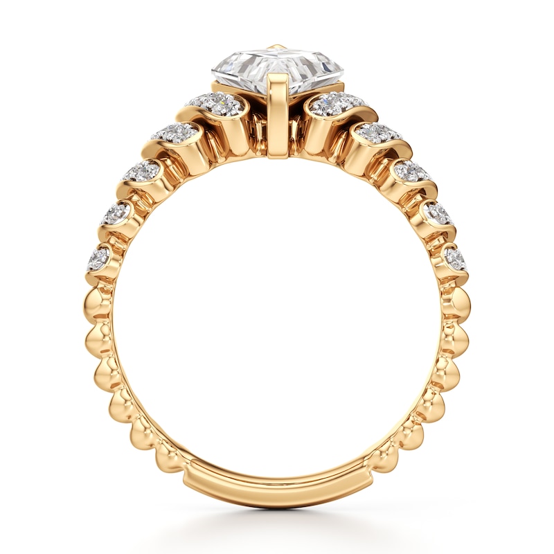 Main Image 2 of J'Lure Kite Step-Cut Lab-Grown Diamond Engagement Ring 2-3/8 ct tw 18K Yellow Gold