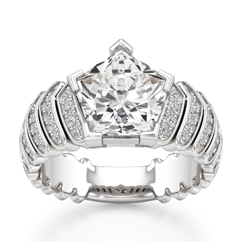 Main Image 1 of J'Lure Pentagon Brilliant-Cut Lab-Grown Diamond Engagement Ring 3-3/8 ct tw 18K White Gold