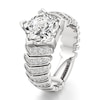 Thumbnail Image 4 of J'Lure Pentagon Brilliant-Cut Lab-Grown Diamond Engagement Ring 3-3/8 ct tw 18K White Gold