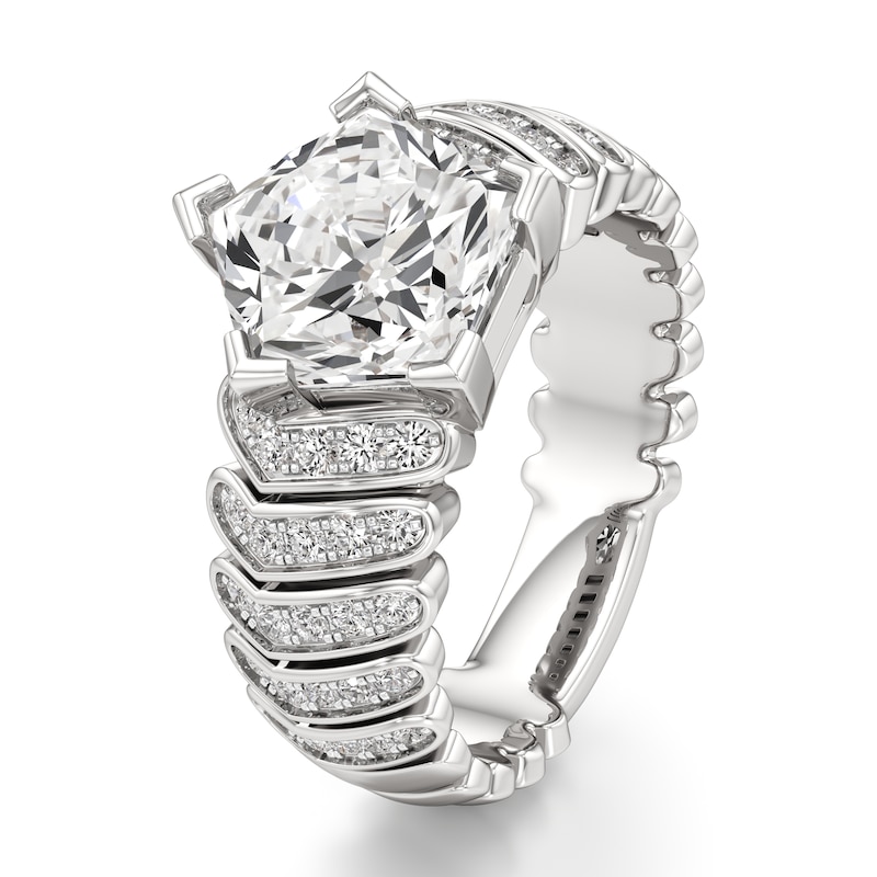 Main Image 4 of J'Lure Pentagon Brilliant-Cut Lab-Grown Diamond Engagement Ring 3-3/8 ct tw 18K White Gold