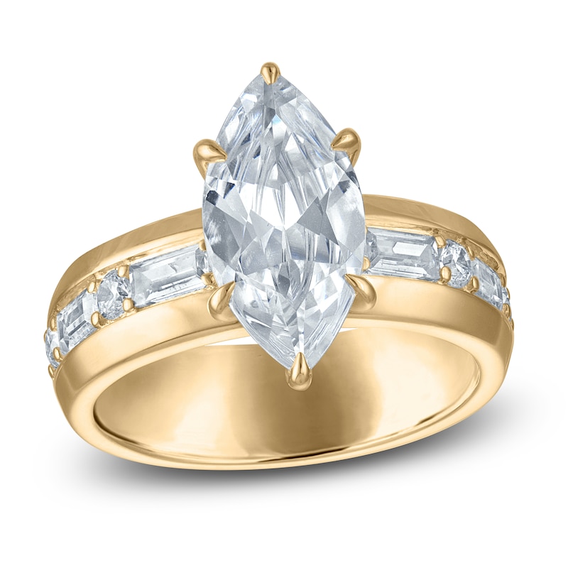 Main Image 1 of Vera Wang VOW Marquise-Cut Lab-Grown Diamond Engagement Ring 3-1/2 ct tw 14K Yellow Gold