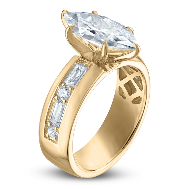 Main Image 2 of Vera Wang VOW Marquise-Cut Lab-Grown Diamond Engagement Ring 3-1/2 ct tw 14K Yellow Gold