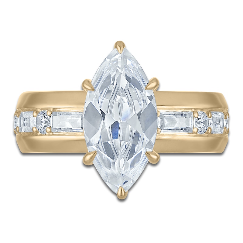 Main Image 3 of Vera Wang VOW Marquise-Cut Lab-Grown Diamond Engagement Ring 3-1/2 ct tw 14K Yellow Gold