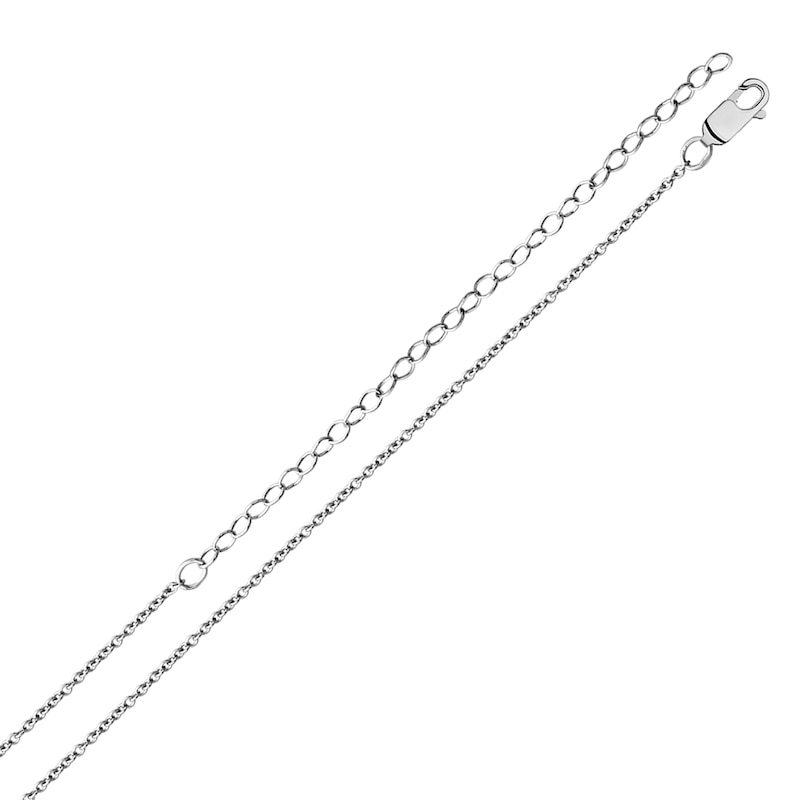 Main Image 3 of Script Nameplate Necklace 14K White Gold 18"