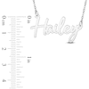 Thumbnail Image 4 of Script Nameplate Necklace 14K White Gold 18"